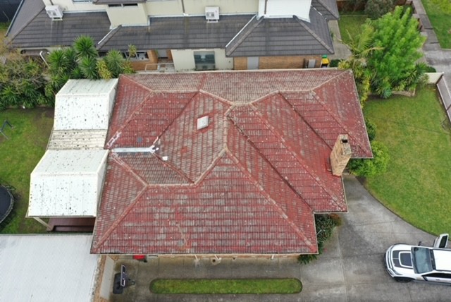 Roof restoration before
